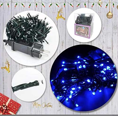 Acobonline luces de Navidad para la decoración de fiestas,bodas,Iluminación de Navidad de Interior para Arbol de Navidad (led azul, 140 LED 12.5M)
