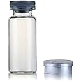 DIELLY 30 Pcs 10ml Glass Bottle,Sterile Transparent Vial,Seals Empty Vials, Lab Sample Vial, Empty Vials with Self Healing Injection Port,With Flip Off Aluminum Cap (30) A Packaging