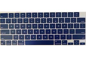 WATIPUNO Ersatz-Tastenkappen, Kratzfest, Silikon, Dunkelblau, für MacBook Air M2 Retina 13,6/15 Zoll (A2681, A2941), MacBook Pro M2/M3 Pro 14/16 Zoll (A2779, A2780, A2991, A2992, A2918)