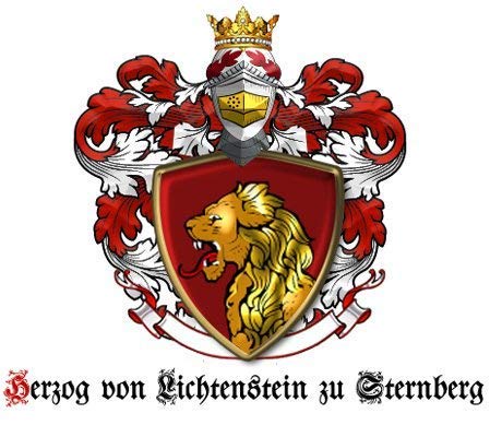 Preisvergleich Produktbild HERZOG / HERZOGIN von Lichtenstein zu Sternberg +Wappen+Urkunde+Diplom+Adelstitel Adelsdiplom