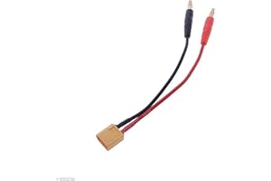 YUNIQUE GREEN-CLEAN-POWER YUNIQUE ESPANA XT60 Cable de Carga con 4mm Enchufe de plátano 14AWG Cable de Silicona 30cm