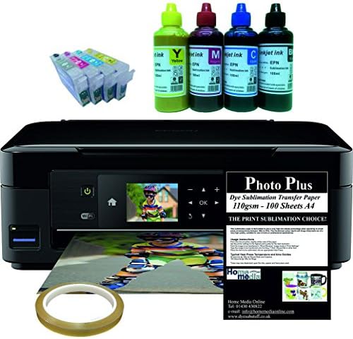 Dye Sublimation Kit - Epson XP-432 Printer, Scanner, Copier with Dye Sublimation Accessory Kit.