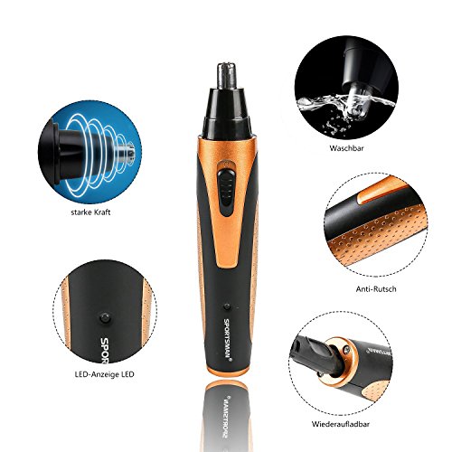 Warmoor 4 in 1 Nasenhaarschneider ,Wiederaufladbare Nasenhaartrimmer ,Bart Trimmer/Augenbrauen Trimmer /Sideburn Trimmer, Gesichtshaar-Trimmer ,Multi Haarentfernung ausEdelstahl und wasserdicht mit Nass / Dry Reinigungssystem - 5
