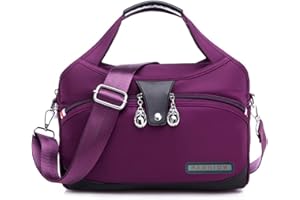 Fiorky Sac à bandoulière pour femme - Grande capacité - En tissu Oxford - Étanche - Anti-vol - Mode - Pour femme - Sac à main pour maman