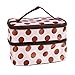 Imported Classic Polka Dot Double Layer Dual Zipper Cosmetic Bag Toiletry Bag Make-up Bag Hand Case Bag RS.415.00