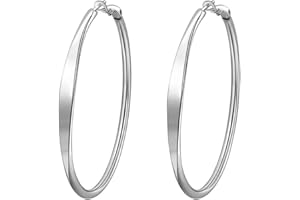 XUPING Big Hoop Earrings Lightweight Hypoallergenic Women Girl Silver Hoops Earrings Fashion Jewellery Gift