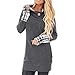 Produktbild Hanomes Damen pullover, Damen Langarm-Hoodie mit Plaid Manschetten und Sweatshirt Hood Tops