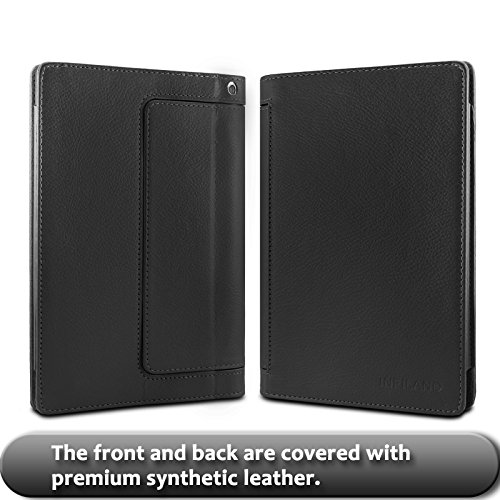 Lenovo Yoga Tab 3 10 Hülle Case, Infiland Slim Fit Folio PU-lederne dünne Kunstleder Schutzhülle Cover Tasche für Lenovo YOGA 3-10 25,7 cm (10,1 Zoll IPS) Tablet(Not für Lenovo Yoga Tab 3 Pro/Yoga Tab 3 10 Plus) (mit Auto Schlaf / Wach Funktion)(Schwarz) - 3