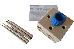 spaceshop Kit de lápices de limpieza de monedas de metal Detector Historia de la Moneda 4 unidades de mina gruesa fina cincel (4 lápices + abrazadera)