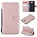 Produktbild Wendapai Flip Brieftasche Hülle zum Samsung Galaxy A3 (2017) A320 Folio Shock Protection mit Kartenschlitzs Lightweight Frau and Adjustable Stand Rose Gold