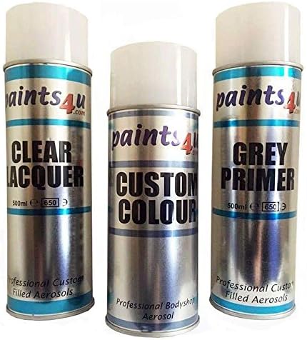 Paints4u compatible with FORD Full Car Paint Aerosol Repair Kit FROZEN WHITE 7VTA