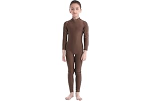 inhzoy Mädchen Gymnastikanzug Ganzkörper Turnanzug Langarm Jumpsuit Overall Einteile Ballettkleidung Tanzanzug Sport Bodysuit Trainingsanzug