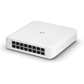 Ubiquiti UniFi anahtarı (USW-Lite-16-PoE, 16 Gigabit Ethernet bağlantı noktası, 8 bağlantı noktası PoE+, duvara monte)