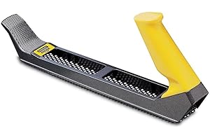 STANLEY Hobel Surform Trockenbauwerkzeug Standardhobel (315 mm Länge, 255 mm Klingenlänge, fester Kunststoff-Handgriff, zum Hobeln, Feilen, Formen, Glätten, Abziehen und Raspeln) 5-21-296