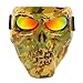 Produktbild Vhccirt Motorrad Schutzmaske mit Polarisierte Brillen Skibrille Maske Halloween Totenkopf Maske, Herren, Dschungel-Camouflage