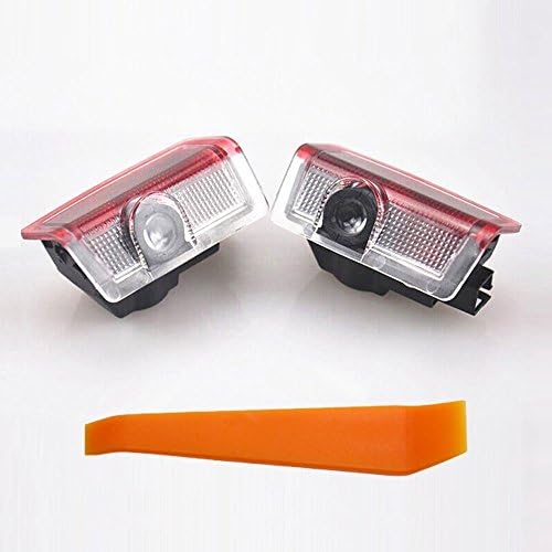 Welcome Light,lollychan 1 pair LED Courtesy Lights Easy Installation Car Door Laser Projector Logo Ghost Shadow Lights for Benz C Amg E GL ML with Door Upholstery Remover