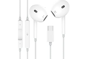 ENERGIEMAX Écouteurs USB C pour iPhone 15 Écouteurs HiFi Stéréo USB C avec microphone et contrôle du volume【Certifié MFi】Ecouteur Filaire iPhone/Ecouteurs USB C Pour iPhone 16/15、S24/S23 Ultra/S22/iPad/Air