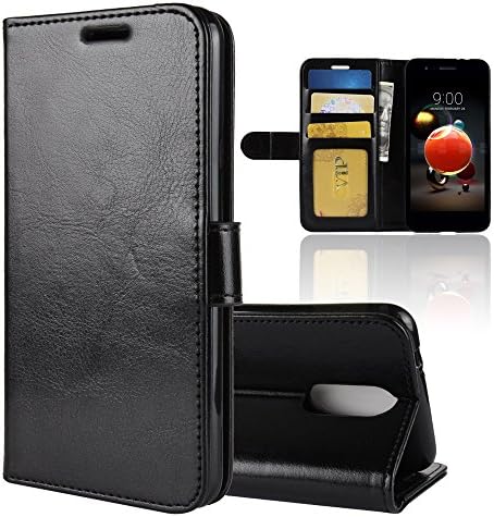 HERCN LG K9,LG K8 (2018) 5.0" Case, Premium Slim PU Leather Flip Case with Card Slot,Magnetic Closure and Stand-fundtion Case Cover for LG K9,LG K8 (2018) Smartphone Smartphone (Black)