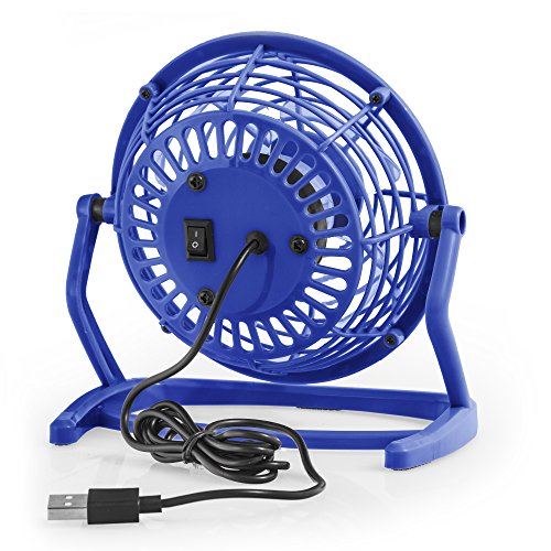 TROTEC TVE 1B Mini USB Ventilator / Fan / Lüfter in Atlantic Blue, geräuscharm mit An/Aus-Schalter, 360° Neigungswinkel, ideal für Schreibtisch Laptop Notebook, oder unterwegs (blau) - 7