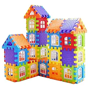 DODGE ?N WOLVES 72+ House Building Blocks Set Educational Construction Toy Puzzles Learning Activity Game for Kids Toys for Boys, Girls, Children Toys for 2,3,4,5 Years