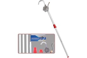 TIHOOK Oil Barrel Pump, Oil Hand Pump, Aluminum Alloy Rotary Hand Crank Oil Barrel Pump, Gear Oil Pump, Oil Pump for Fuel Oils, Petrol, Diesel, Lubricating Oil and Many Other Oils