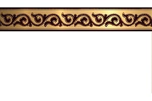 GUEST RUYUNLAI Bordure de papier peint Frise Murale Adhesive Bordure Papier Peint Frise Autocollante pour Cuisine Salle de Bains Chambre Décoration Murale Motif de l'eau dorée 10cm X 500cm