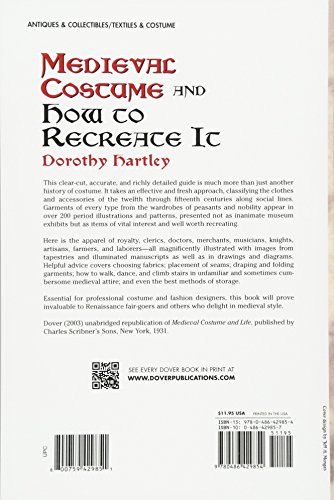 Book's Cover of Medieval Costume and How to Recreate It