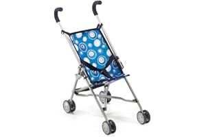 Bayer Chic 2000 Passeggino per bambole Roma, passeggino per bambole, mini passeggino, blu, 50 x 29 x 57 cm