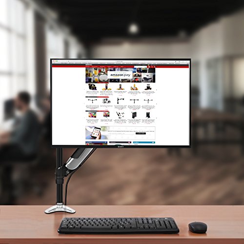 Duronic DM651X1 Monitor-Tischhalterung für einen LCD/LED Computer Bildschirme / Fernsehgeräte, mit Höhenverstellung durch Gasspannungsregelung / Neig, Schwenk und Rotierfunktion - 2