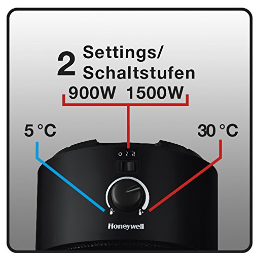 Honeywell Runder Keramikheizer, 1 Stück, schwarz, HCE200BE4 - 5