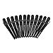 Anself 12Pcs Hair Sectioning Clamps Plastic Salon Styling Black
