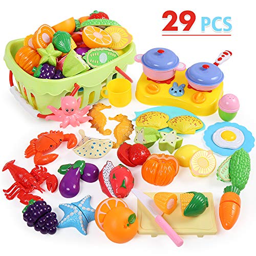 NextX Taglio Frutta Giocattolo - Set Cucina - Gioco di Ruolo - Giocattolo Educativo Prima Infanzia - Ottimo Regalo per Bambini 3+ Anni