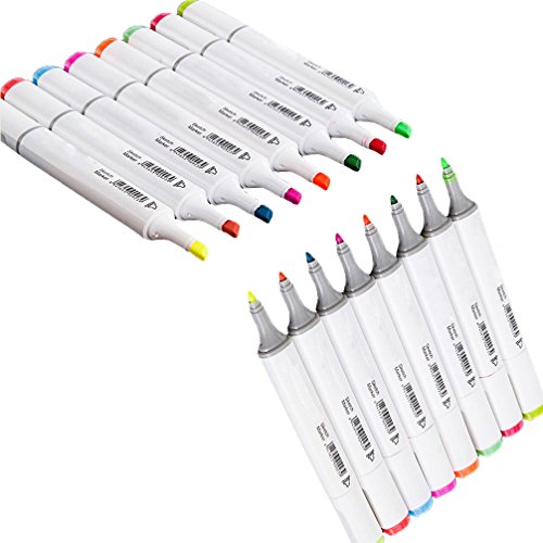 80 Farbige Stift Fettige Mark Farben Marker Set,Twin Tip Textmarker Graffiti Pens für Studenten Manga Kunstler Sketch Marker Stifte Set Mit (80 Stück) - 2