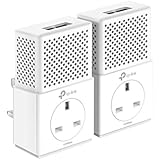 TP-Link TL-PA7020PKIT V2 2-Port Gigabit Passthrough Powerline Starter Kit, Data Transfer Speed Up to 1000 Mbps,  Ideal for HD/3D/4K Video Streaming and Online Gaming, No Configuration Required, UK Plug