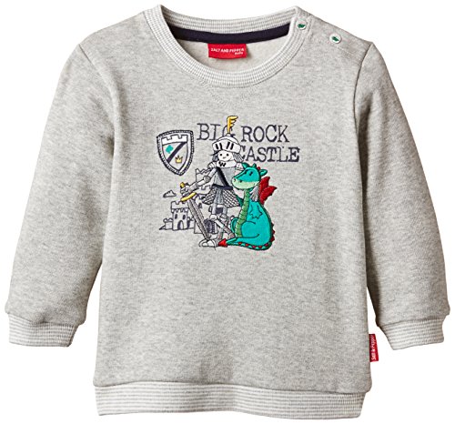 SALT AND PEPPER Baby Boys Crew Neck Long Sleeve Sweatshirt -  Grey - 3-6 Months