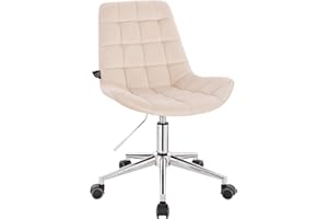 ‎SVITA SVITA MICKY Bürostuhl Kinder Schreibtischstuhl höhenverstellbar Rollen Samt Vanilla Creme