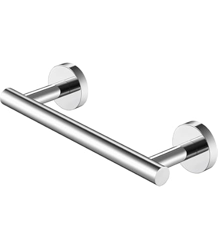 Porta Asciugamani Da Parete Inda - Design Quadrato, Ottone Cromato, Facile Installazione - Foto 5