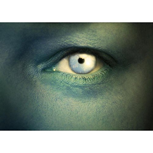 ArtzFolio Ecological Concept Human Eye With A Sky In The Iris | Unframed Premium Canvas Painting for Bedroom & Living Room | 22.6 x 16 inch (57 x 41 cms)