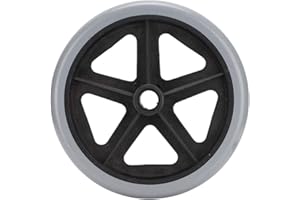 PONGNAS Kółka na wózki inwalidzkie, elektryczne antypoślizgowe kółka do wózka inwalidzkiego odporne na zużycie akcesoria do części zamiennych (20 cm)