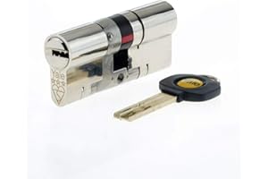 YALE SECURITY Yale B-YS3-4555N Anti-Snap 3 Stelle Euro Doppio Cilindro, Alta Sicurezza, 45:55 (95mm), Finitura in Nichel