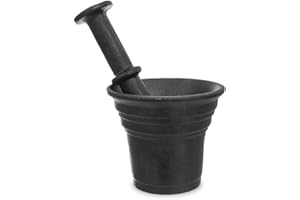 ORION GROUP Orion - Mortaio in ghisa con pestello, Ø 10,5 cm, colore: Nero