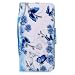 Produktbild HopMore Huawei P Smart Silikon Leder Hülle mit Kartenfach Klappbar Design Muster Bumper Ledertasche Magnetverschluss Standfunktion Holster Bookstyle Schutzhülle Handyhülle Tasche Schale Cover Case pour Huawei P Smart -- Blauer Schmetterling