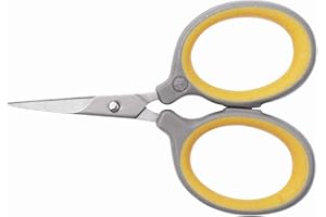 Westcott E-30420 00 Ciseaux en titane à poignées ultra douces 76 mm (Gris/jaune)