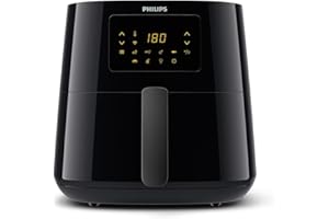Airfryer Philips Série 5000 XL, 6.2L (1.2Kg), Airfryer 14 en 1, Connecté en Wifi, 90 % de graisse en moins grâce à la technologie Rapid Air, Digitale, Application de recette (HD9280/90)