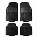 Produktbild Fifth Gear universelles Fußmatten-Set aus Gummimaterial, robust, rutschfest, schwarz, 4 Stück