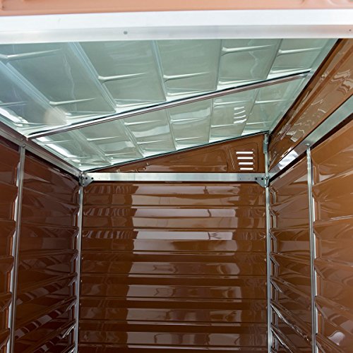 SkyLight Anlehn-Gartenschuppen 4×6, grau - 5