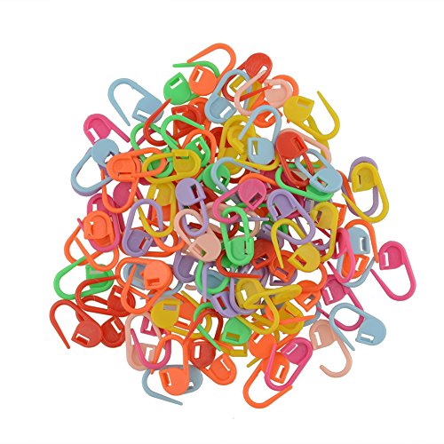 Miryo-100pcs marcadores de la puntada de pl  stico para hacer punto del ganchillo de bloqueo  cierre de ganchillo  herramientas para hacer punto Multicolores