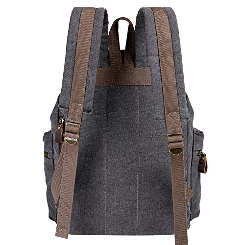bupell Urban Daypacker L - Vintage Canvas Rucksack Backpack f  r Schule  Uni  Arbeit  Freizeit