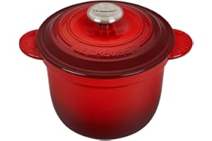 Le Creuset Cocotte en fonte émaillée avec Couvercle et Intérieur en Grès, 18 cm, 2 litres, Cerise, 41110180600460