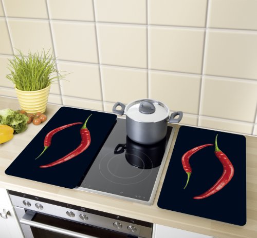 WENKO Abdeckplatte Universal Peperoni Duo, 2er Set